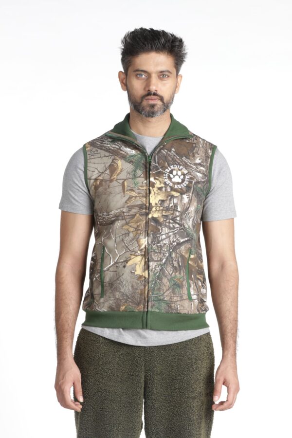 Realtree Camouflage printed  Cotton Fleece Sleeveless jacket -Adults (Unisex)