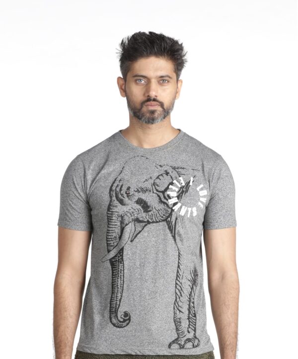 Grey Grindle - Elephant printed cotton T-Shirt - Adults (Unisex)