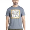 Grey Blue - Tiger face printed cotton T-Shirt -adult (Unisex) - Image 2