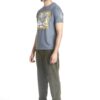 Grey Blue - Tiger face printed cotton T-Shirt -adult (Unisex) - Image 3