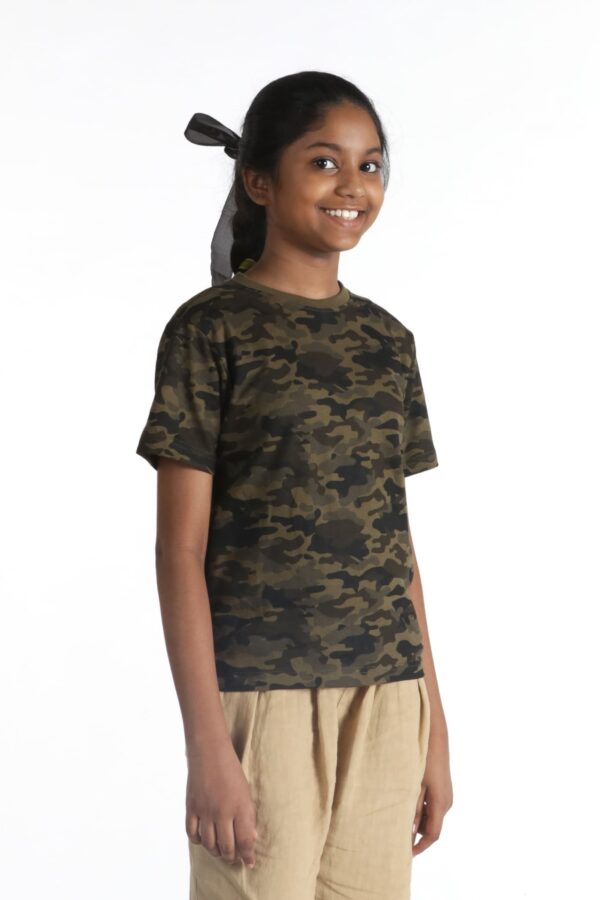 Camouflage printed cotton T-Shirt - Kids (Unisex)