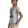 Grey Melange - Elephant printed T-shirts - Kids (Unisex) - Image 5