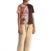 Brown - Tiger discharge printed cotton T-Shirt (Unisex) - Image 2
