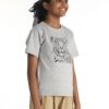 Grey Melange - Leopard printed cotton T-Shirt - Kids (Unisex) - Image 2