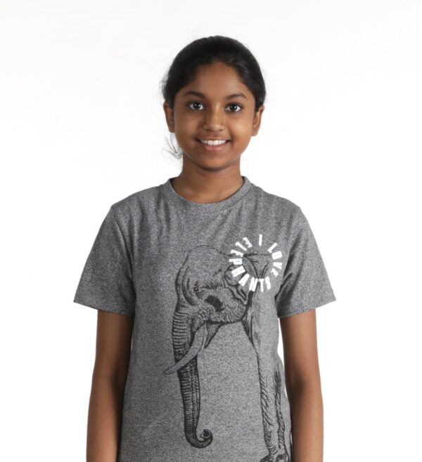 Grey Grindle - Elephant printed cotton T-Shirt - Kids (Unisex)
