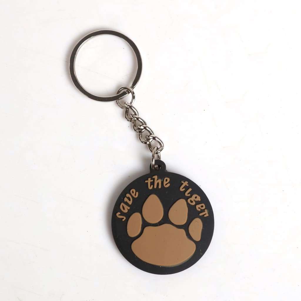 Black and Yellow Orche Silicone Keychain