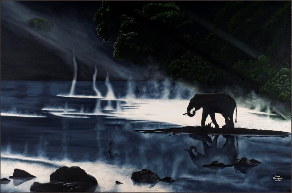 Dawn With A Tusker - The Mudumalai Tiger Reserve