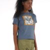 Grey Blue - Tiger face printed cotton T-Shirt -adult (Unisex) - Image 7