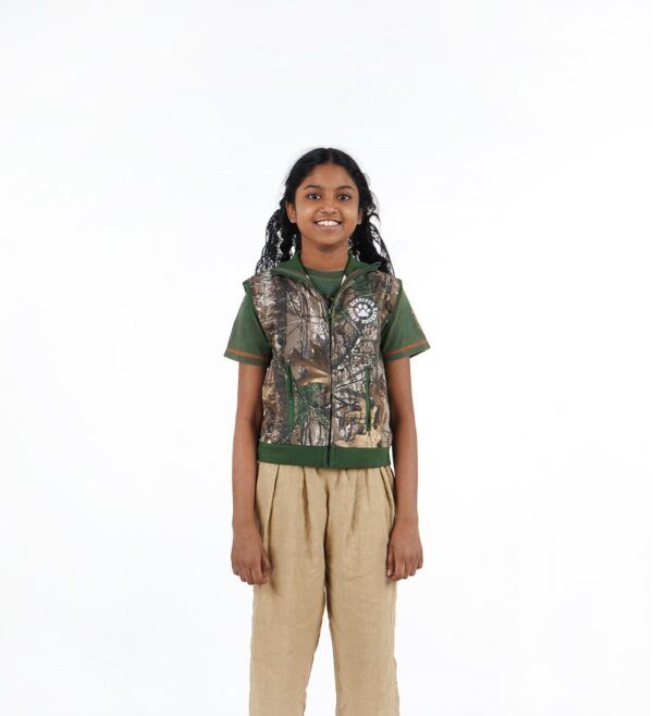 Multi Coloured Cotton Fleece Sleeveless jacket -Kids (Unisex)