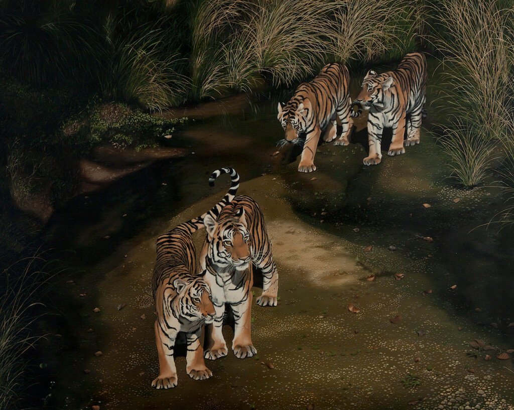 Tigress With Her Sub Adult Cubs