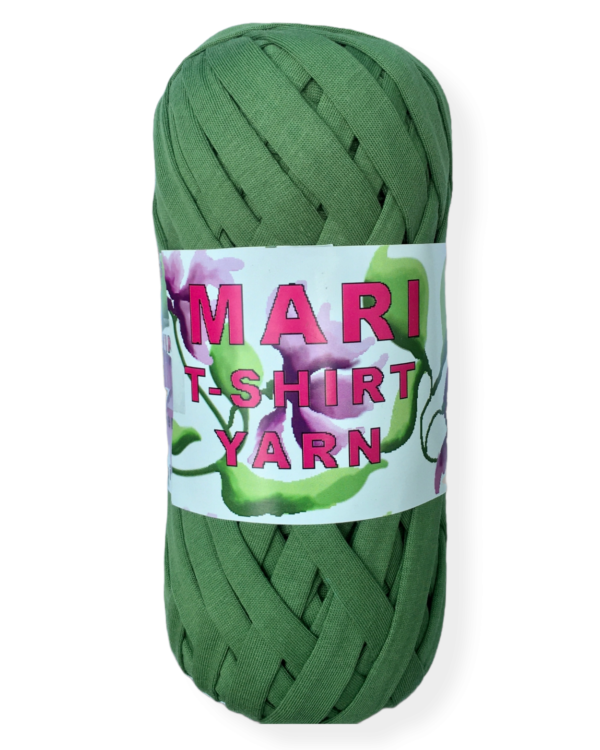 MARI - 100% Cotton Tshirt yarn - Green - 275 Grams.