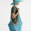 Multicoloured Jute yarn, cotton yarn (Crochet) Sun hat - Image 2