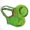 Cotton & T-shirt yarn (Crochet) Shopping bag - Green - Image 3
