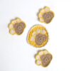 White & yellow Cotton yarn (Crochet) Coaster (set of 4 plus a doily) - Image 2