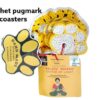 White & yellow Cotton yarn (Crochet) Coaster (set of 4 plus a doily) - Image 4