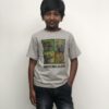 Grey Melange - Four Animal printed cotton T-Shirt (Kids - Unisex) - Image 2