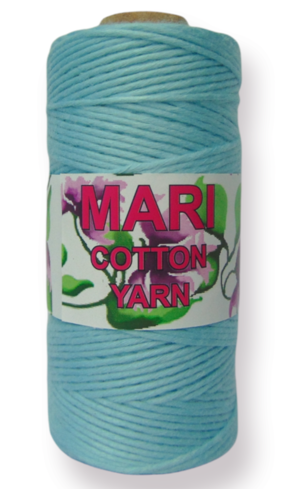 MARI – 100% COTTON YARN – BABY BLUE – 100 GRAMS – THICKER