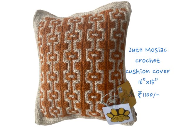 Crochet jute cushion covers