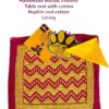 Handmade mosaic crochet table mat with cotton napkin and cotton lining - Image 2