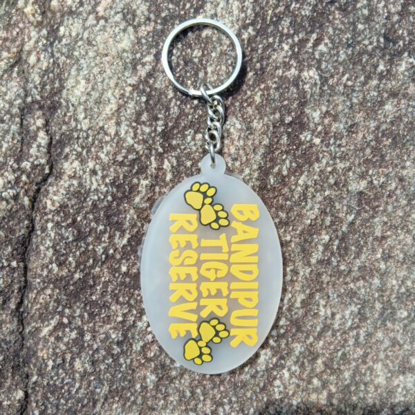 Transparent Silicone Keychain - Bandipur Tiger reserve.
