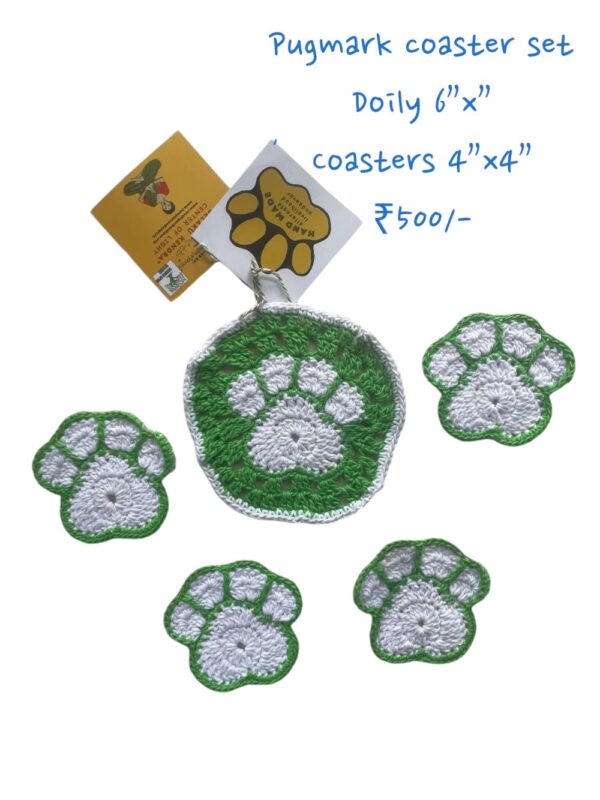 Crochet dolly coasters