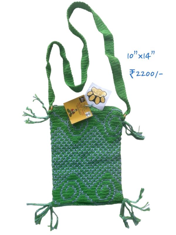 Green shoulder bag