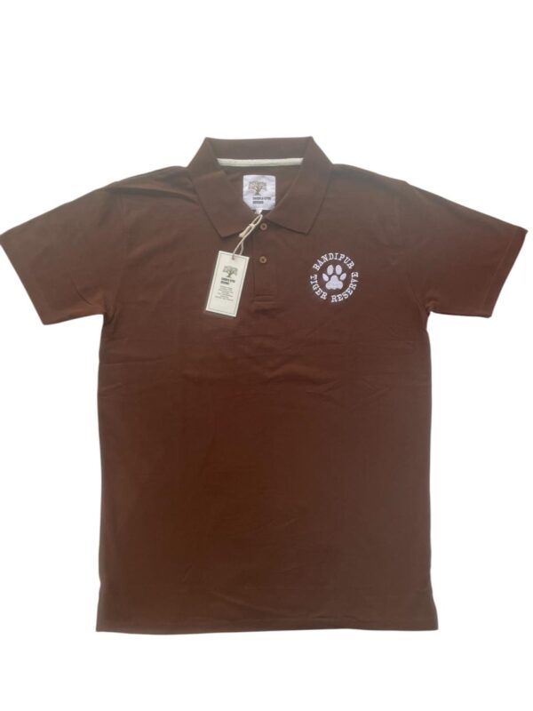 Brown Logo Collared T-Shirt