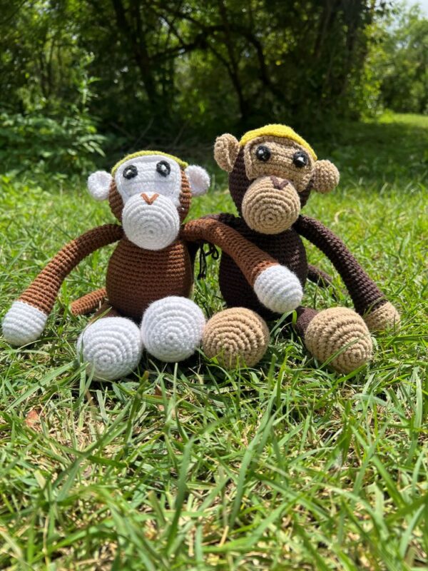 Hand made Crochet Monkey Pair