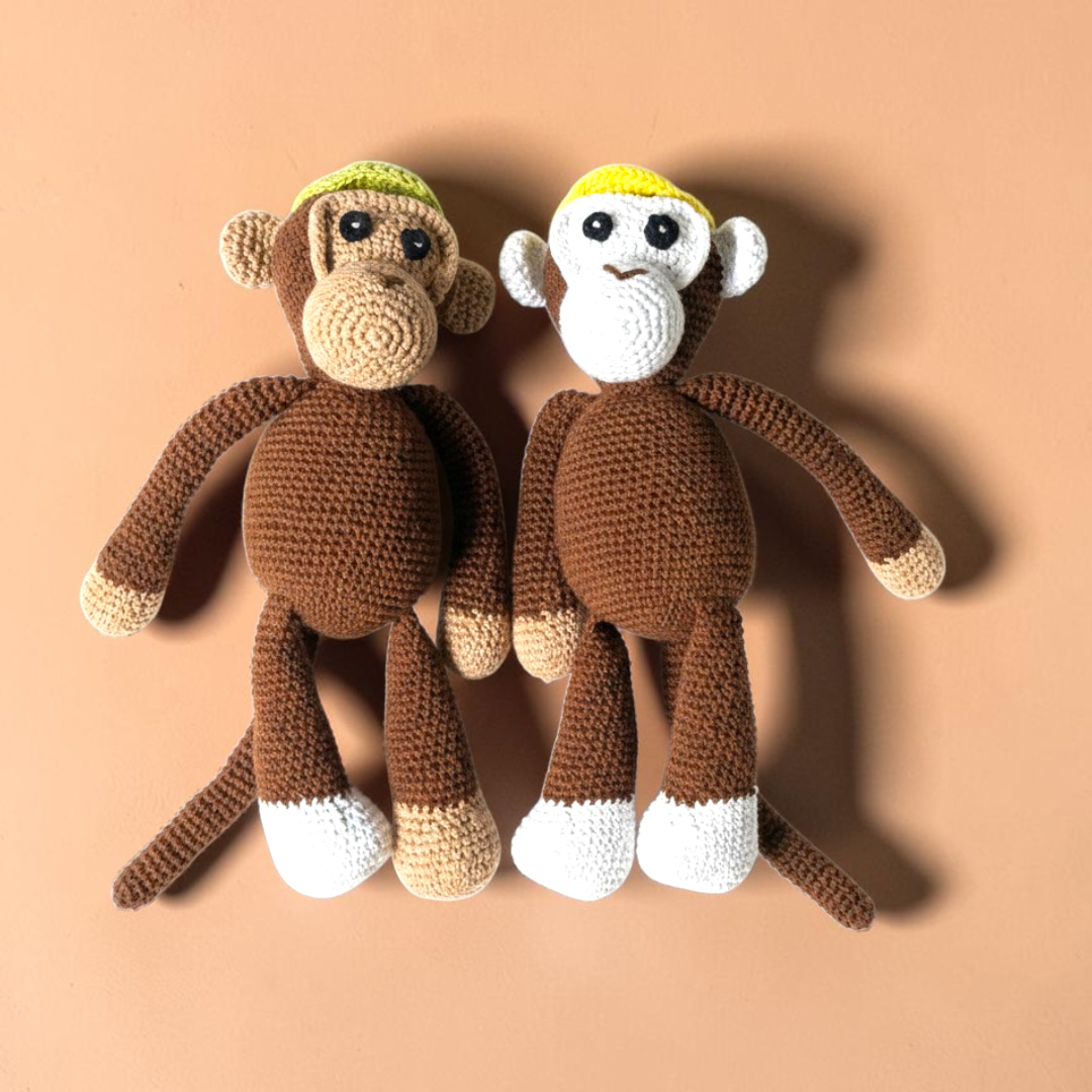Chintu & Pintu (Crochet Monkey Pair) - Image 3